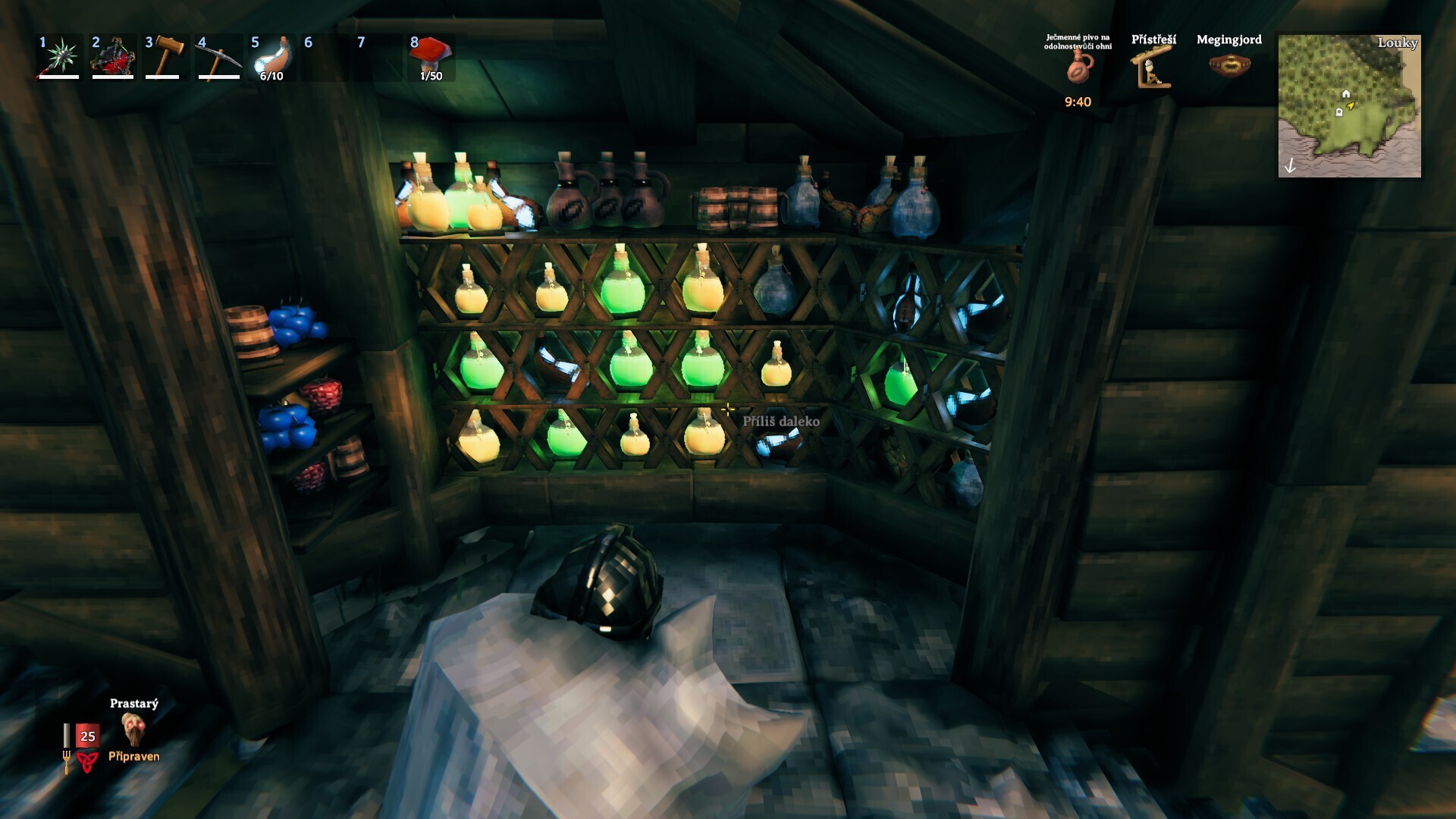 Shelves for potions in my house, i made small room for it. Valheim Build