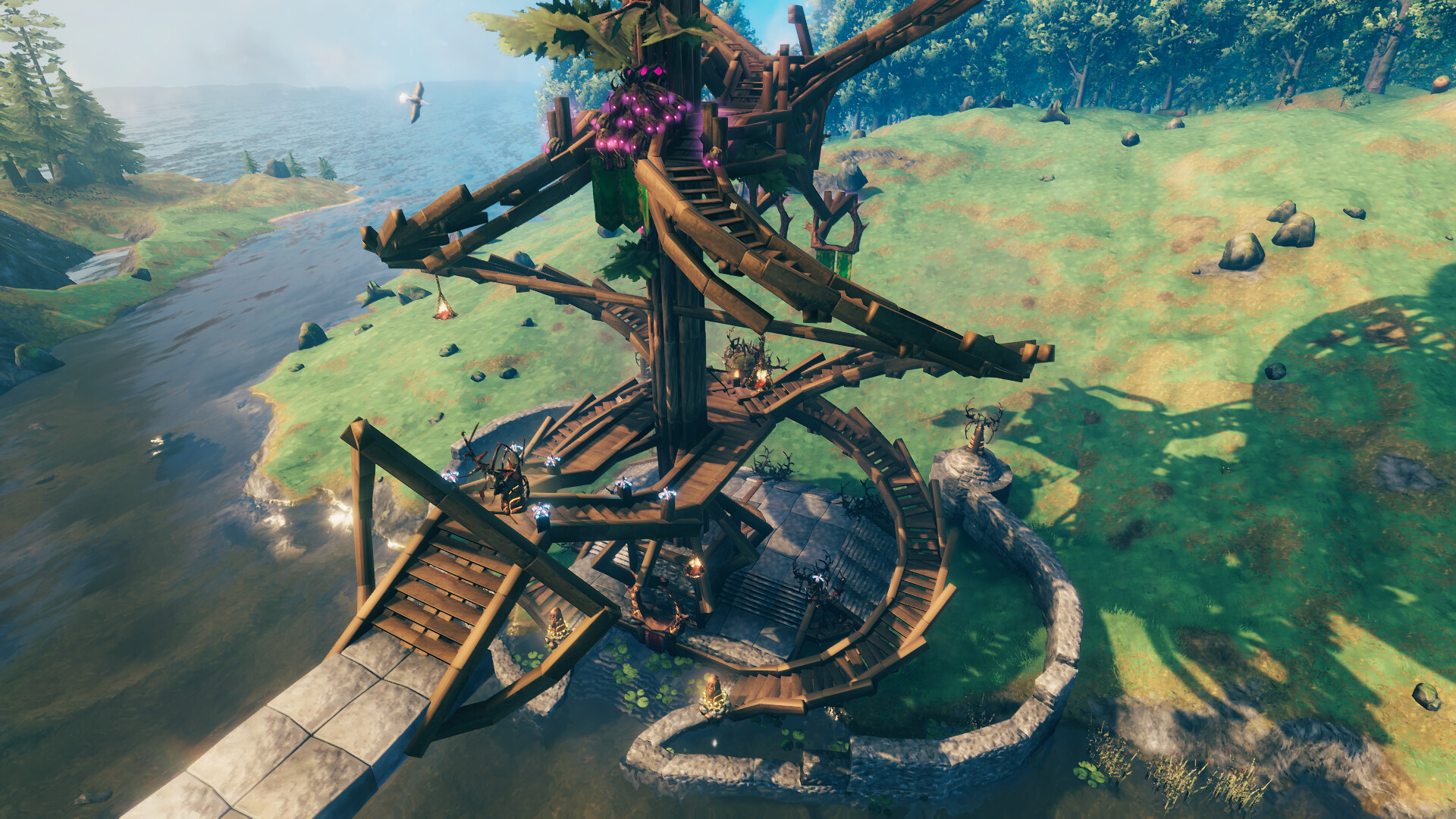 Shamanic Portal Hub tower No mods/console Valheim Build