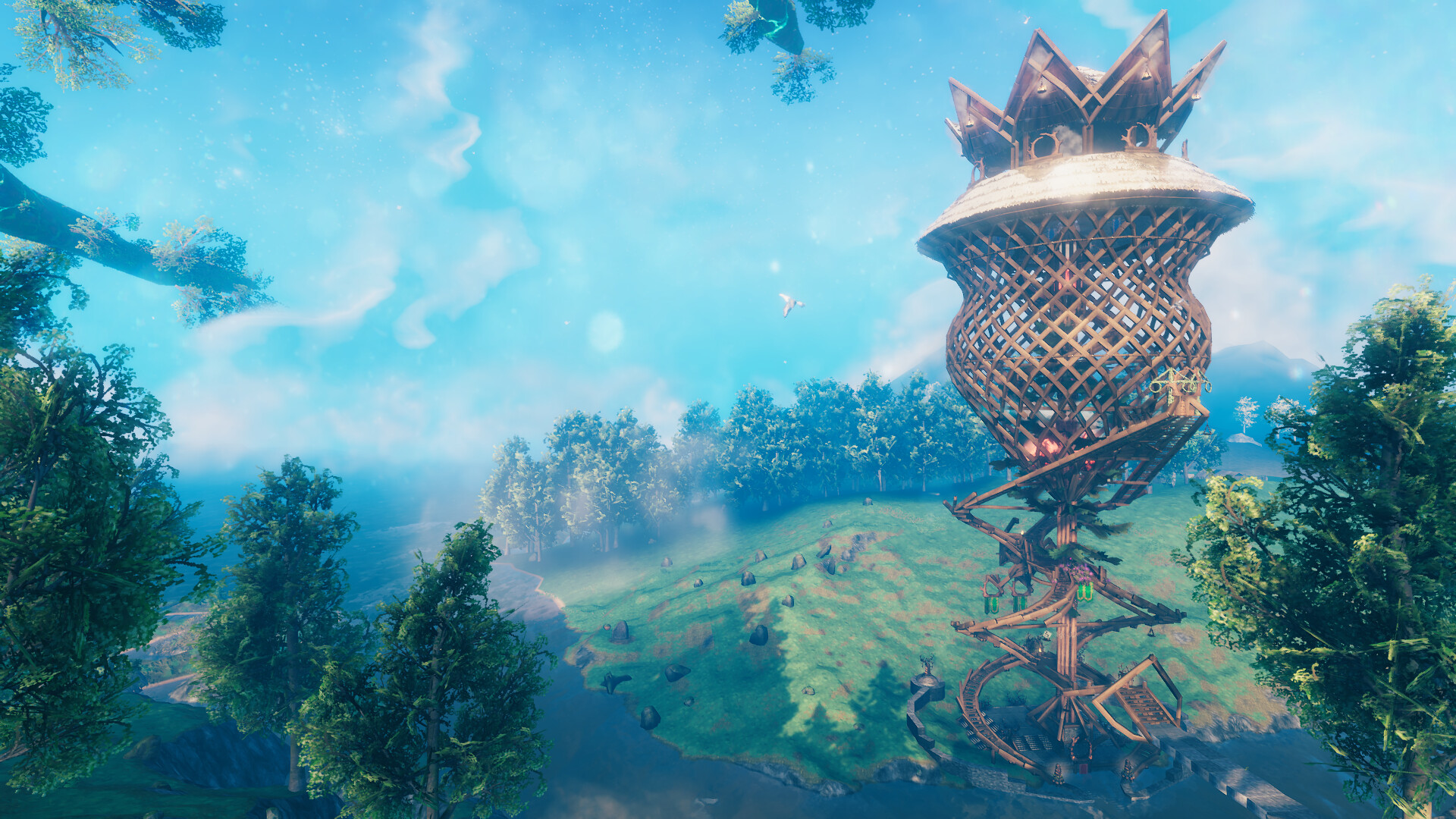 Shamanic Portal Hub tower No mods/console Valheim Build