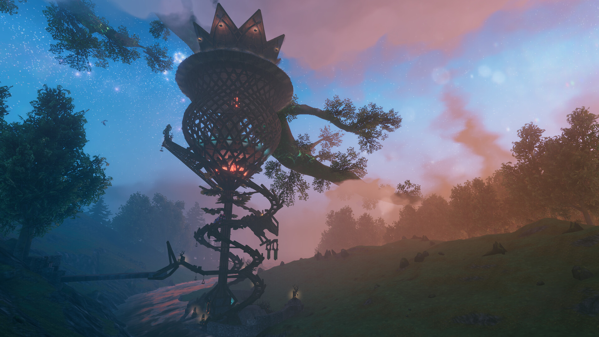 Shamanic Portal Hub tower No mods/console Valheim Build