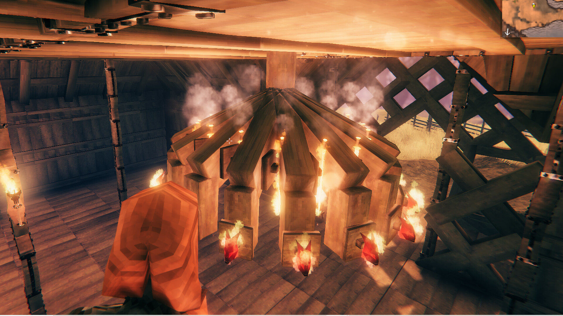 A few chandeliers Valheim Build