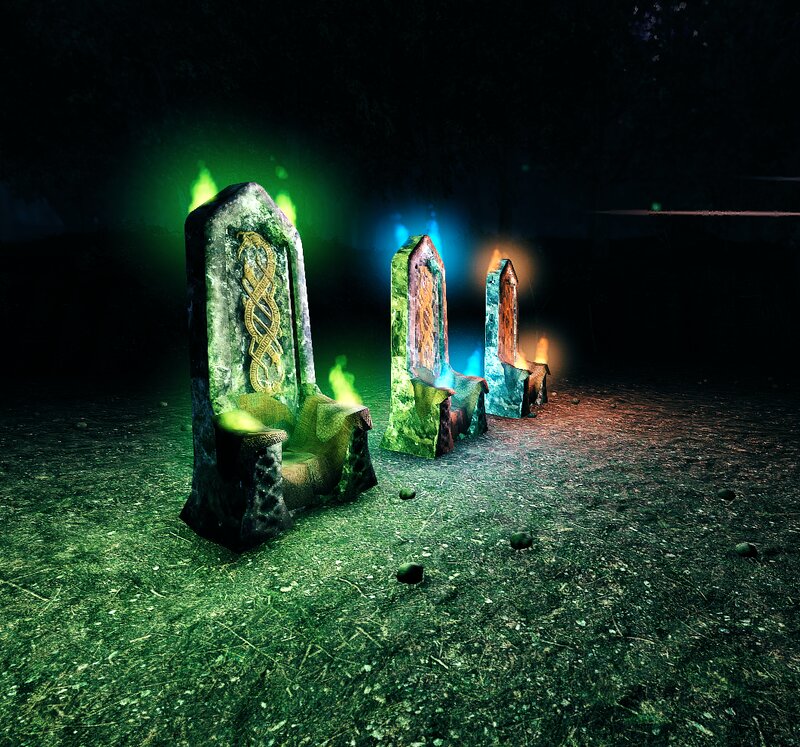 Lit thrones Valheim Build