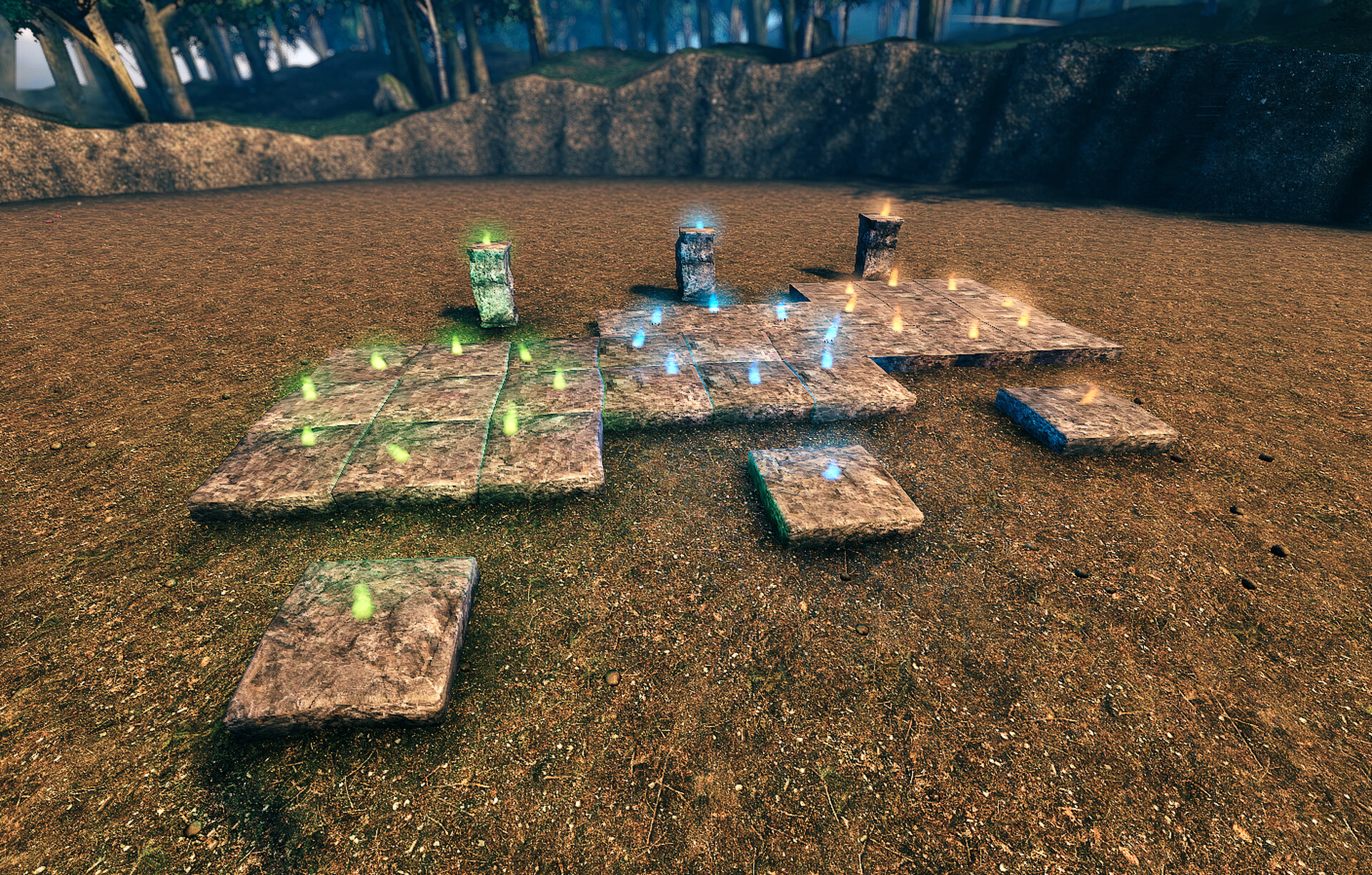 Lit floors, fences and poles Valheim Build