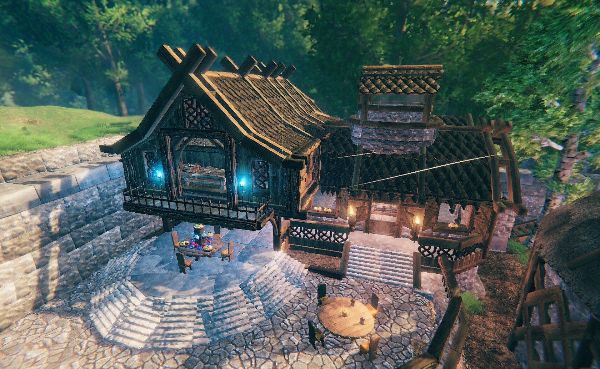 Valheim Shop Building Bakery and Loft Valheim Build