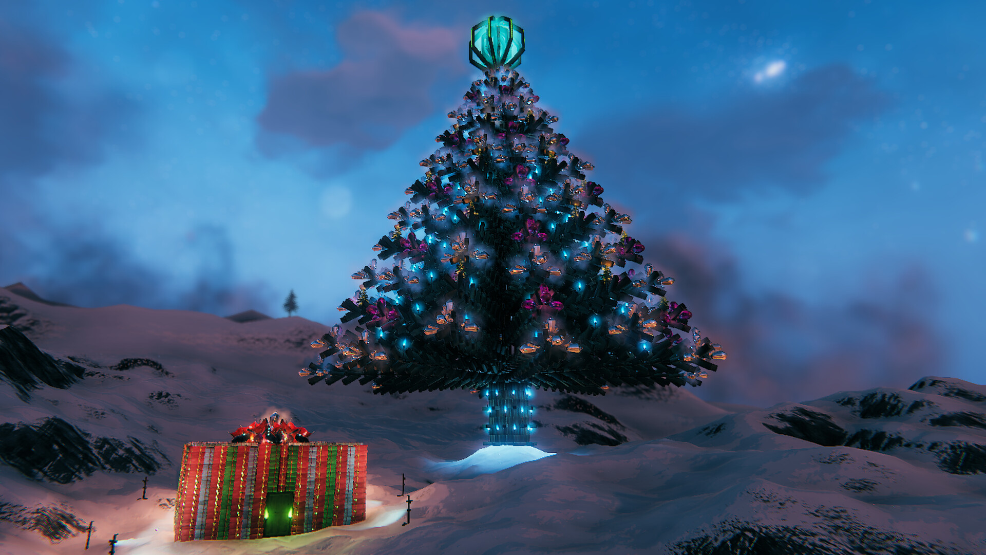 I built a Really Big Yule tree Valheim Build