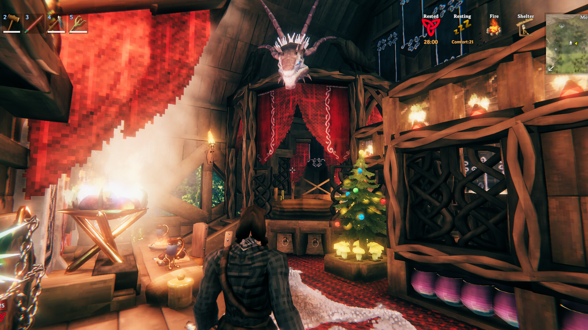 Decorating Garllok's longhouse The hidden bedroom Valheim Build