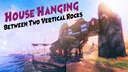 House Hanging Between Two Vertical Rocks | VALHEIM Valheim Build