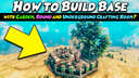 How to Build Base with Garden, Round and Underground Crafting Room? Valheim Build