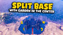 Split Base with Garden in the Center | Round Design Valheim Build