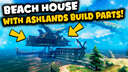 Beach house with Ashland build parts Valheim Build