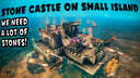 Stone Castle on Small Island Valheim Build