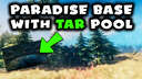 Paradise Base with Tar Pool Valheim Build
