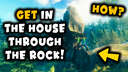 Get in the house through the rock! Valheim Build