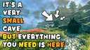 It's a very small cave, but everything you need is here Valheim Build