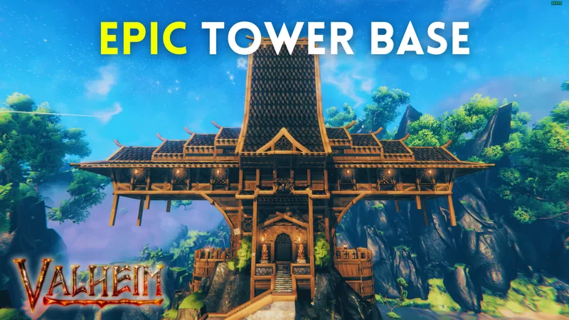 EPIC Tower Base Skybound Temple Valheim Build Valheim Build EPIC Tower Base Skybound Temple Valheim Build Valheim Build
