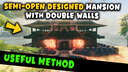 Semi-Open Designed Mansion with Double Walls | Useful and Peaceful Valheim Build