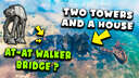 Two Towers and a House | AT-AT Walker Bridge? Valheim Build