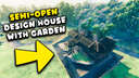 Semi-Open Design House with Garden Valheim Build