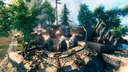 Open Plan Design, Wolf Head Entrance Gate, Harbor, Garden and Natural Valheim Build