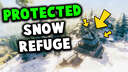 Protected Snow Refuge Valheim Build