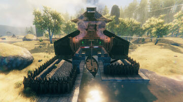 Keep the ship inside the base Valheim Build