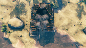 Keep the ship inside the base Valheim Build