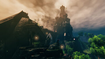 Gjallsreach: the keep of Dvergr overlord Valheim Build