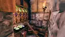 Different cellar behind bar.