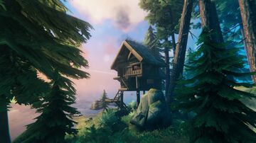 Tiny&simple starterhouse on poles Valheim Build