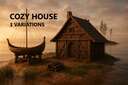 Cozy House 3 variations Valheim Build