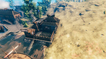 Mansion with Garden and Great Interior Design Valheim Build
