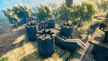 Castle Build - Enough for everything Valheim Build