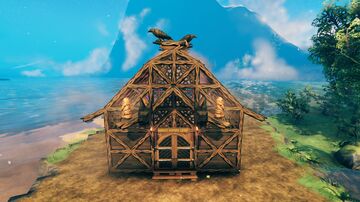 Small yet compact and beautiful storage building Valheim Build