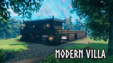 Modern Villa Basecamp - Endgame (Ashland) [FREE] Valheim Build