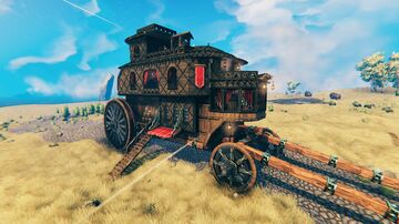 Fantasy house on wheels - For a friendly group of 4 Vikings Valheim Build