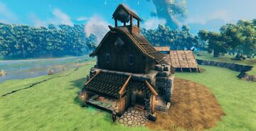Blacksmith Forge with Side Shop (SERVER FRIENDLY) Valheim Build
