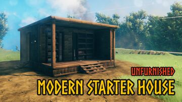 Modern Starter House - Unfurnished Valheim Build