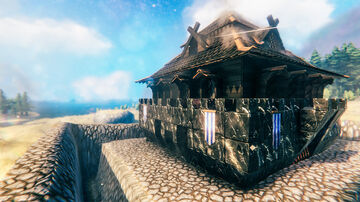 The House with Black Marble Valheim Build