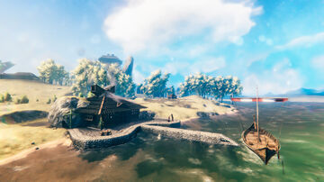 Cave House on the Beach Valheim Build
