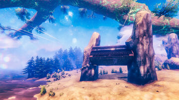 Base Hanging Between Two Vertical Rocks! Valheim Build
