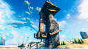 The House on the Vertical Stone on the Beach and the Hanging Room Valheim Build