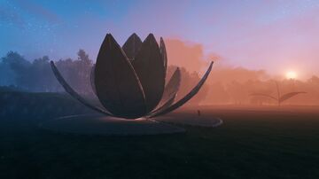 Giant Lotus and Lilypad Sculpture Valheim Build