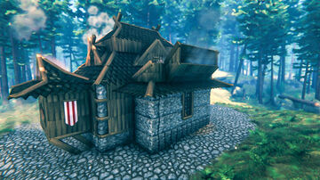 Useful Forest House with Its Own Dungeon Valheim Build