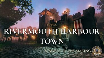 Towns: Rivermouth Harbour Town Valheim Build