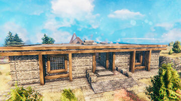 A Stone House Like a Castle Valheim Build