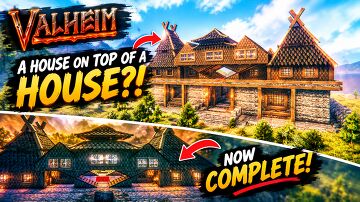 A House on Top of a House?! | Now COMPLETE! Valheim Build