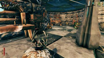 Checkered castle with dock Valheim Build