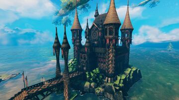 Wooden Castle (20000inst) Valheim Build