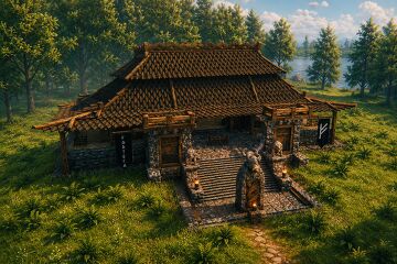 Fehu Longhouse - 2 level basment Valheim Build