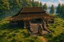 Fehu Longhouse - 2 level basment Valheim Build